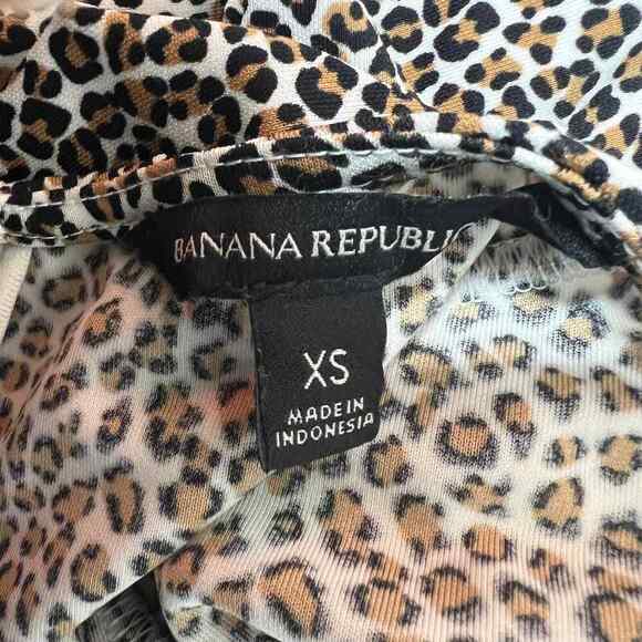 Banana Republic Animal Print Long Sleeve Women's Midi Dress Size XS - Picture 2 of 14